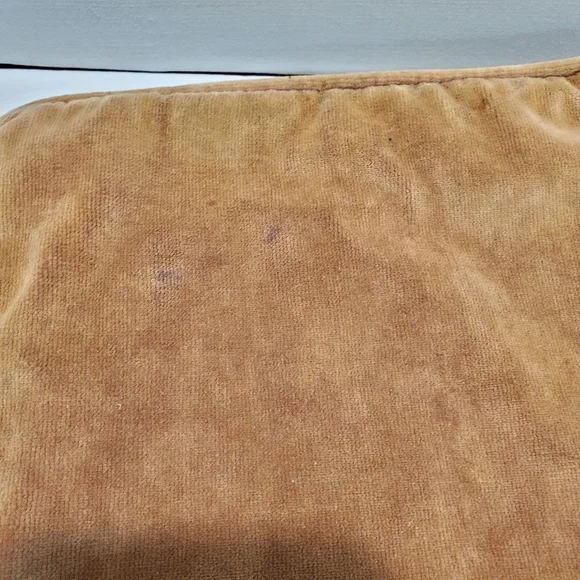 Vtg Needlepoint/Velvet Letter R Pillow Cover 11 1/4" x 12" Zippered Cottagecore - Picture 5 of 9